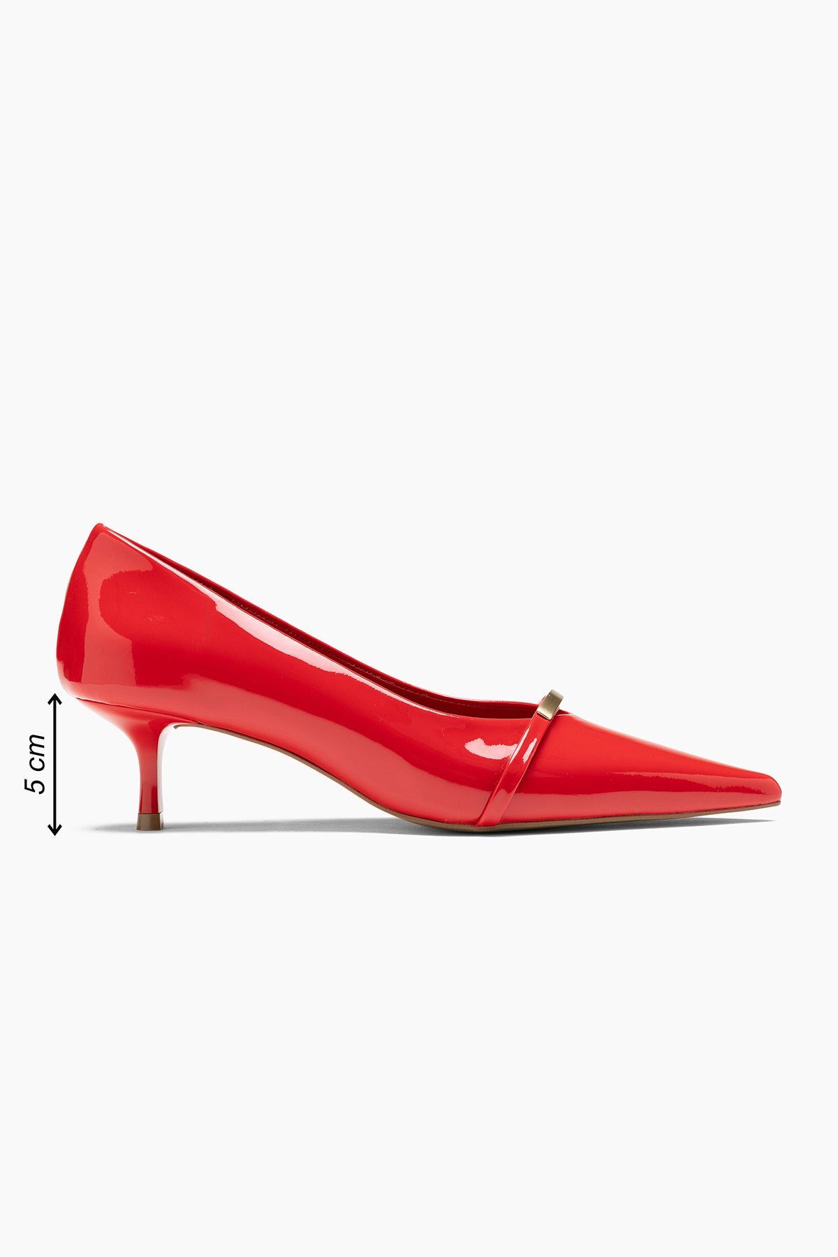 Babs Kırmızı  Rugan Tokalı Kadın Topuklu Stiletto Ayakkabı