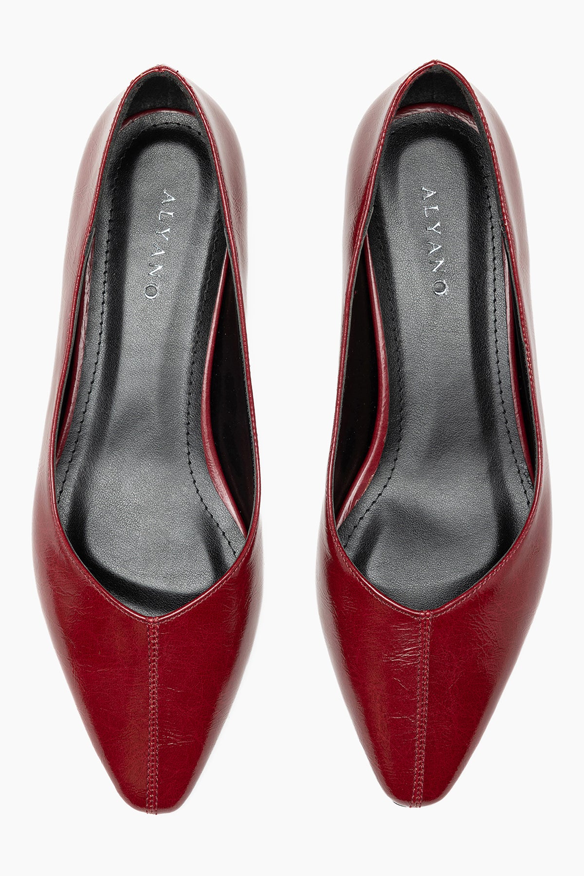 Jasmin Bordo   2 cm Topuklu Babet