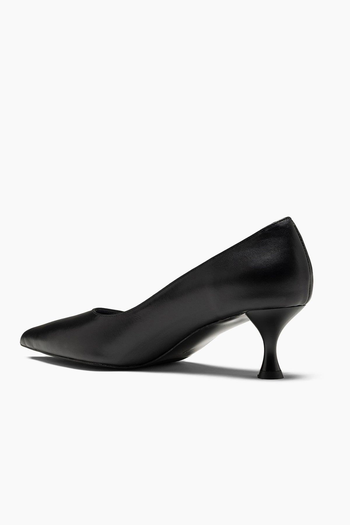 Austin Hakiki Deri Siyah Cilt 5 cm Kadın Stiletto
