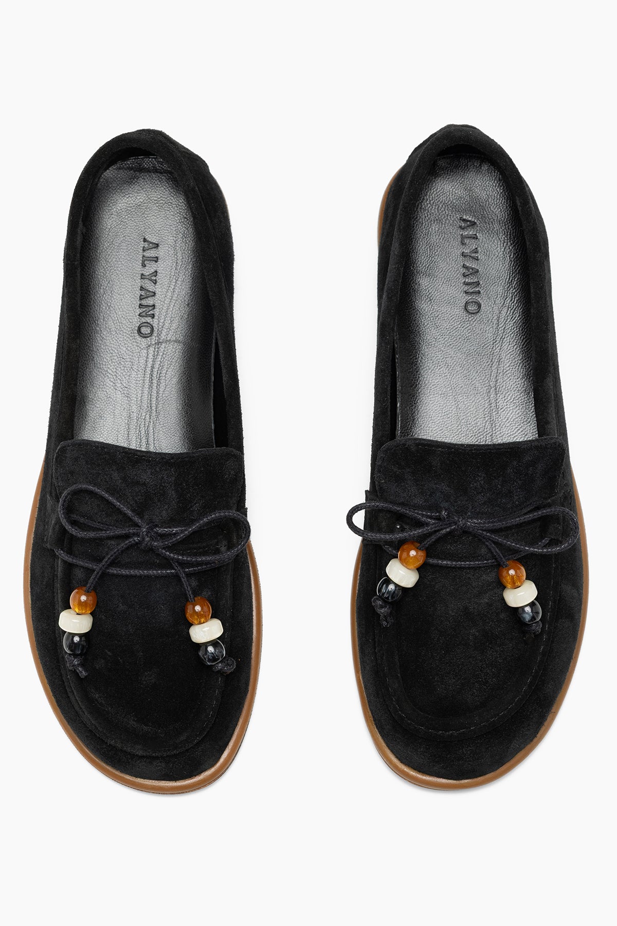 Amy Hakiki Deri Siyah  Boncuk Detaylı Loafer Kadın Günlük Ayakkabı