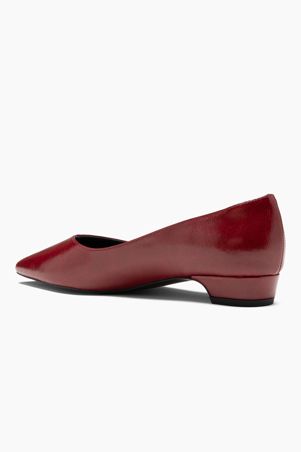 Jasmin Bordo   2 cm Topuklu Babet