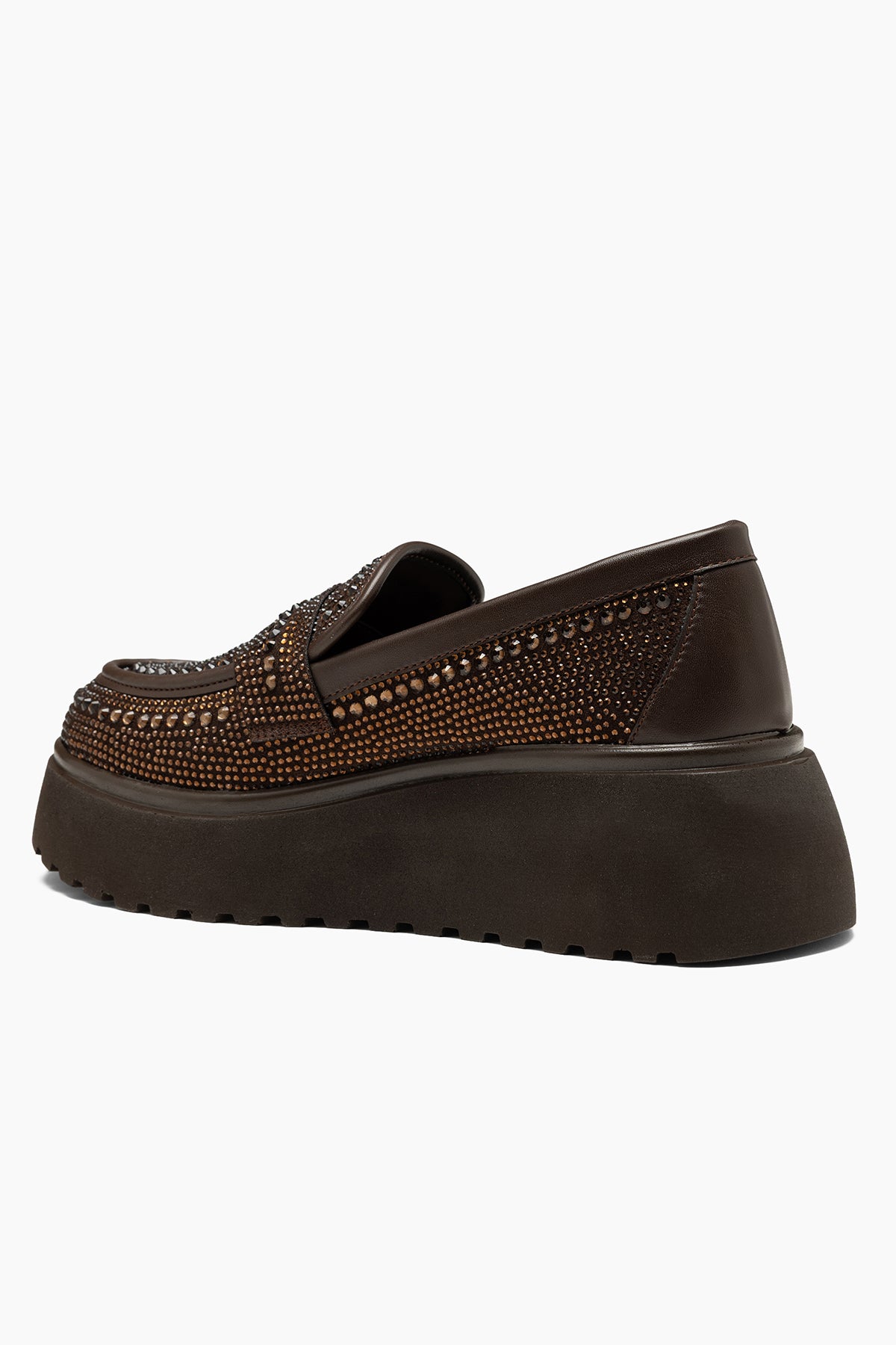 Acacia Kahve Taş Detaylı Kadın Loafer Ayakkabı