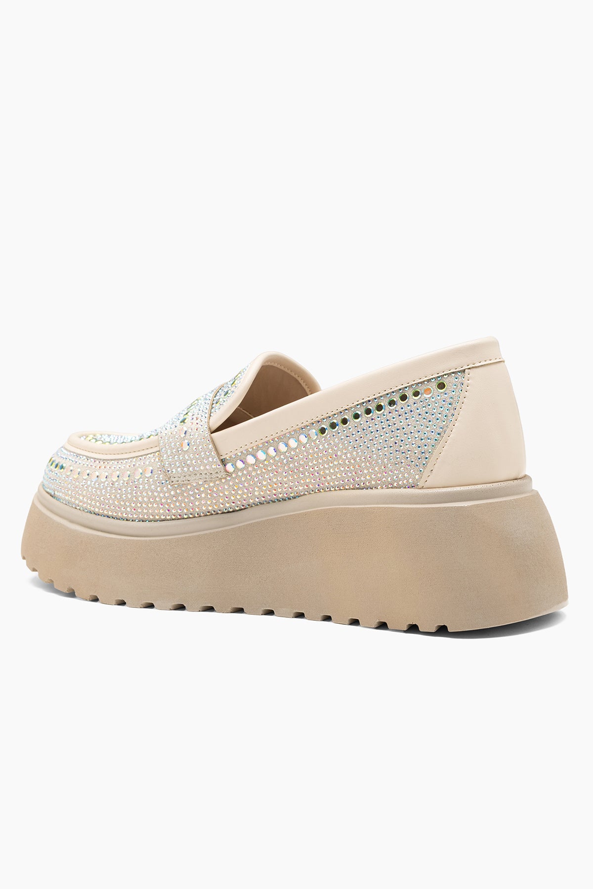 Acacia Bej Taş Detaylı Kadın Loafer Ayakkabı