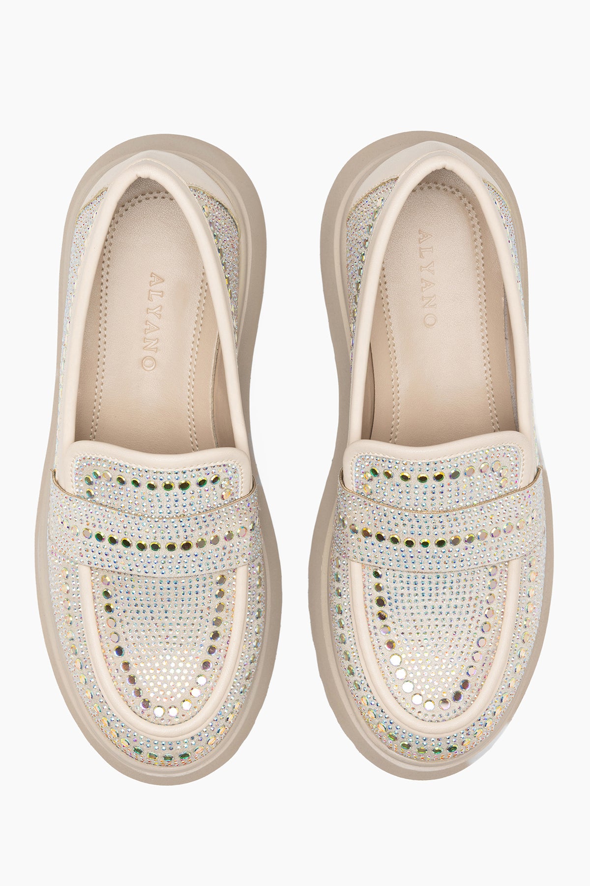 Acacia Bej Taş Detaylı Kadın Loafer Ayakkabı