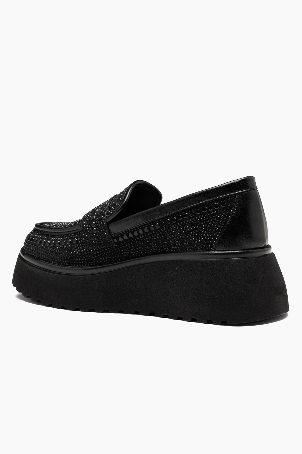 Acacia Siyah Taş Detaylı Kadın Loafer Ayakkabı