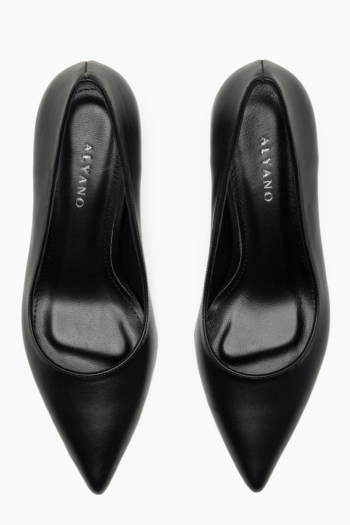Austin Hakiki Deri Siyah Cilt 5 cm Kadın Stiletto